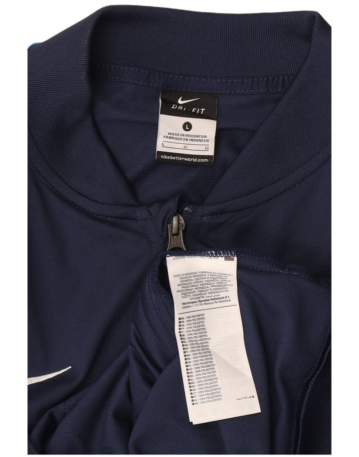 Nike Herre Dri Fit træningsdragt Topjakke Stor marineblå farveblok