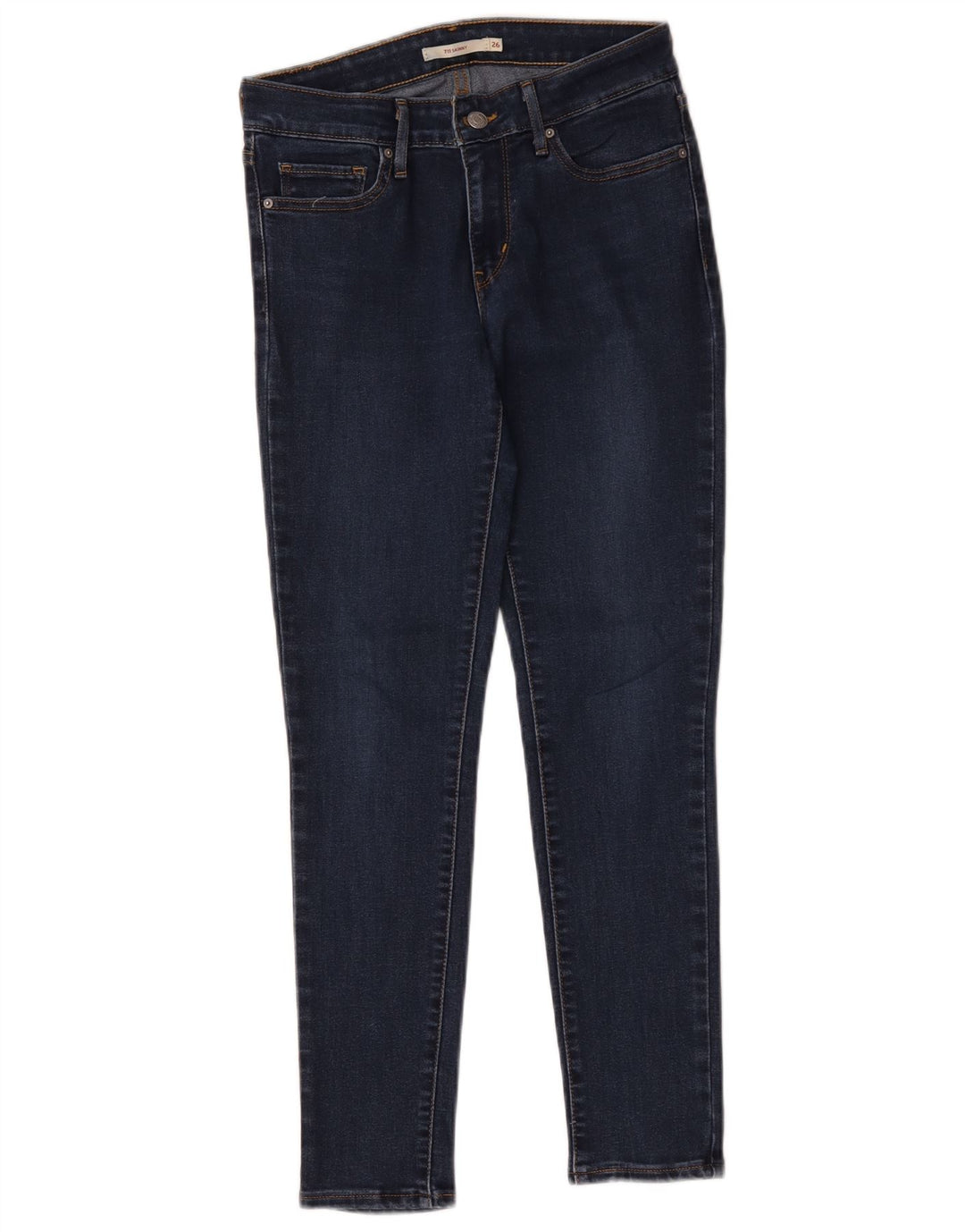 Levi's Dame 711 Skinny Jeans W26 L27 Marineblå