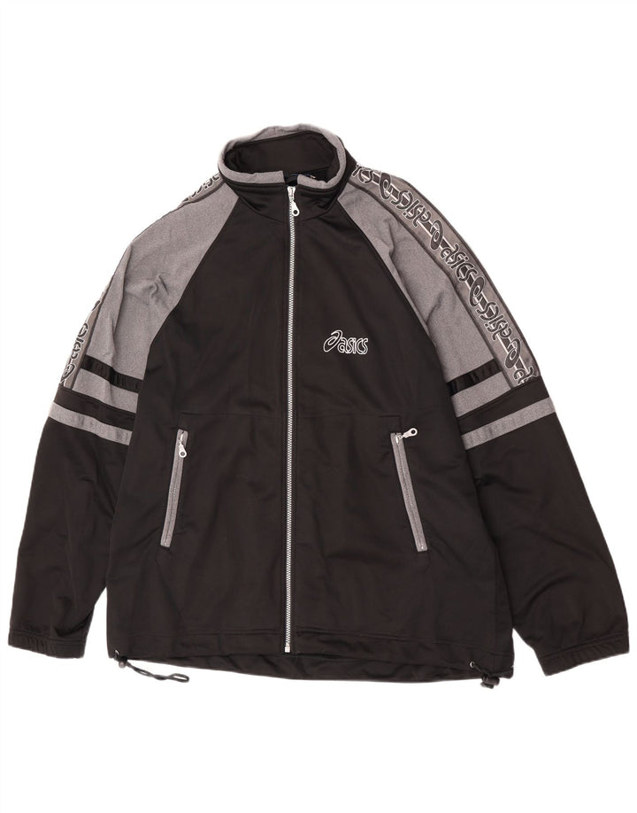Asics Herre grafisk træningsdragt Topjakke Stor Sort Colourblock Polyester