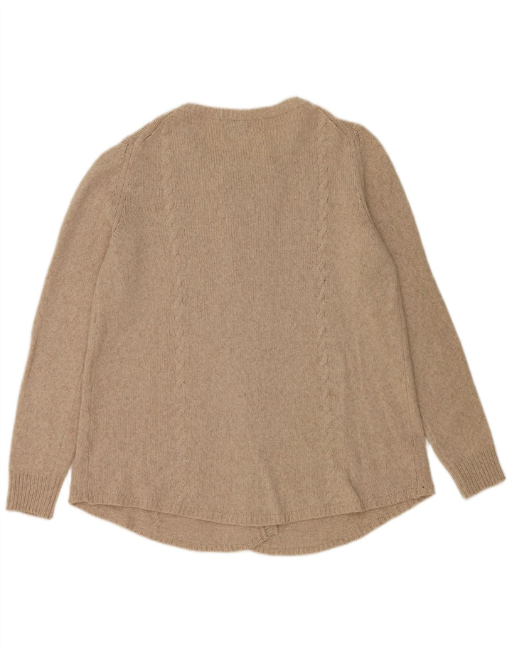 Massimo Dutti Dame Oversized Cardigan Sweater UK 10 Small Beige