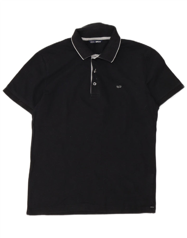 Gas Poloshirt til mænd Stor sort bomuld