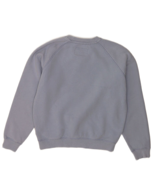 Jack Wills Dame Grafisk Loose Fit Sweatshirt Jumper UK 6 XS Blå Bomuld