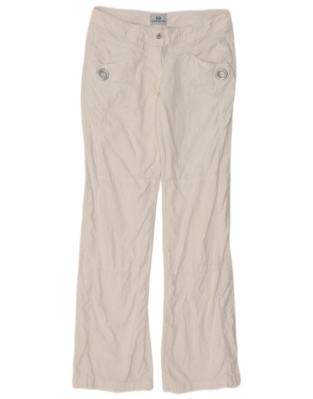 SERGIO TACCHINI Dame Bootcut Casual Bukser IT 42 Medium W32 L32 Hvid