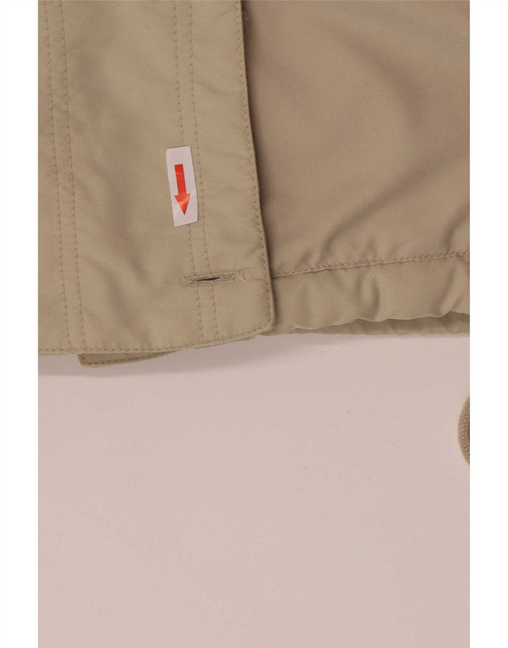 Vintage Dame Loose Fit Polstret Frakke EU 42 Large Beige Polyester