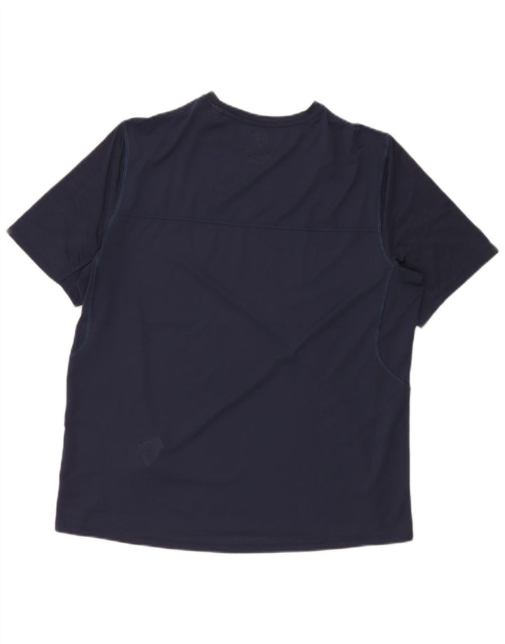 Reebok Herre T-Shirt Top Stor Marineblå Polyester