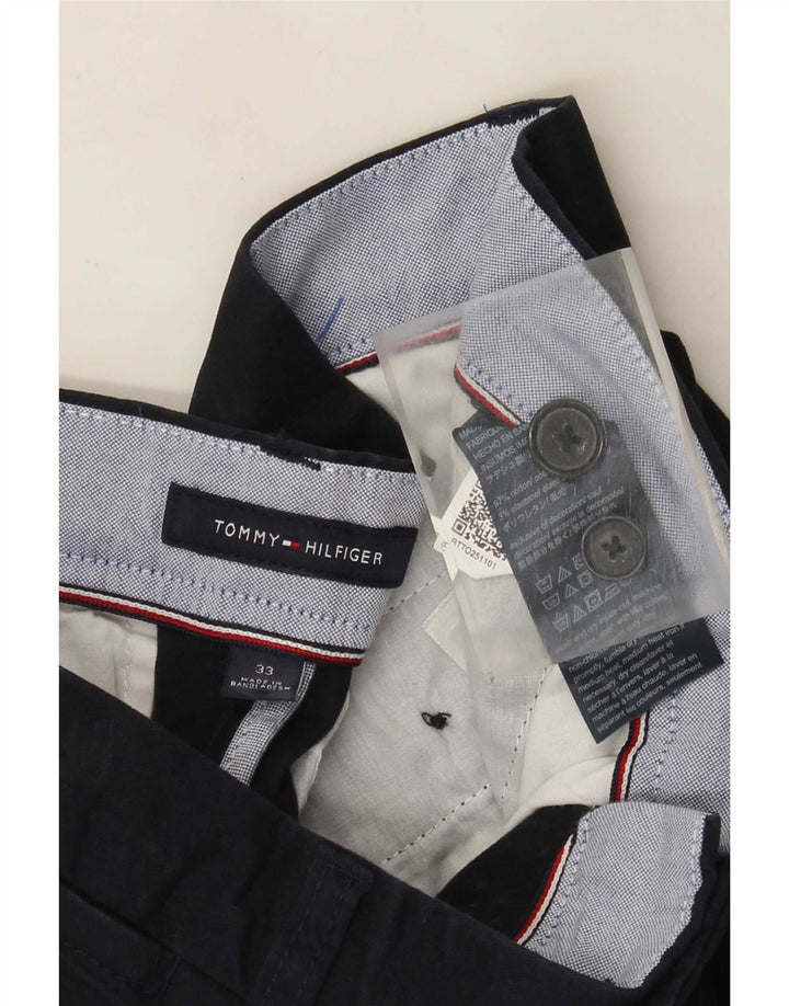 Tommy Hilfiger Herre Chino Shorts W33 Medium Marineblå Bomuld