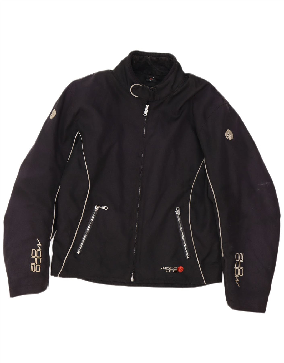 Moto One Herre Graphic Racer Jacket UK 40 Large Black