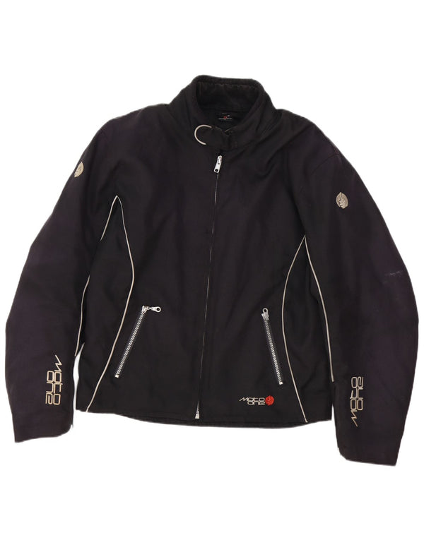 Moto One Herre Graphic Racer Jacket UK 40 Large Black