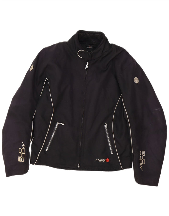 Moto One Herre Graphic Racer Jacket UK 40 Large Black