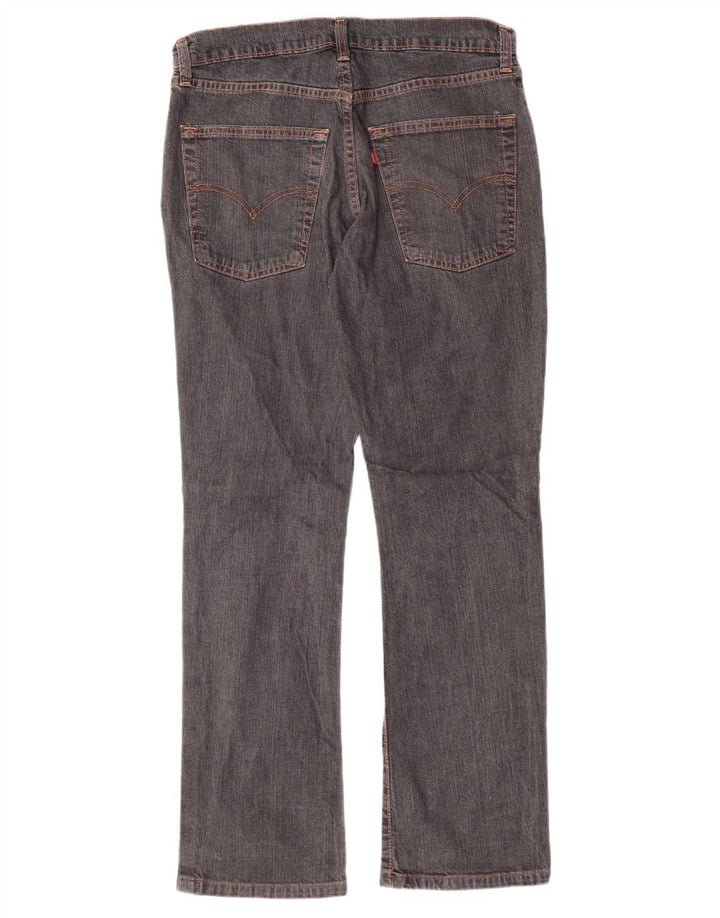 LEVI'S Dame 525 Straight Jeans W32 L30 Grå Bomuld