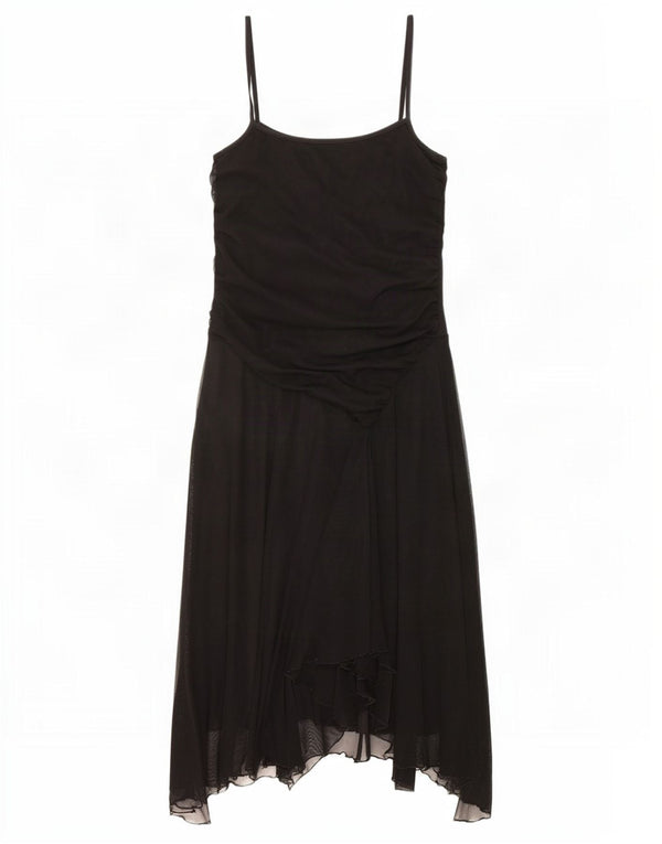 Awear Womens Ærmeløs Asymmetrisk Kjole UK 10 Small Black Polyester