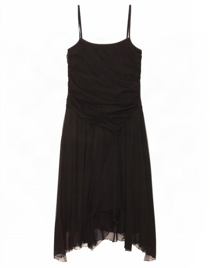 Awear Womens Ærmeløs Asymmetrisk Kjole UK 10 Small Black Polyester