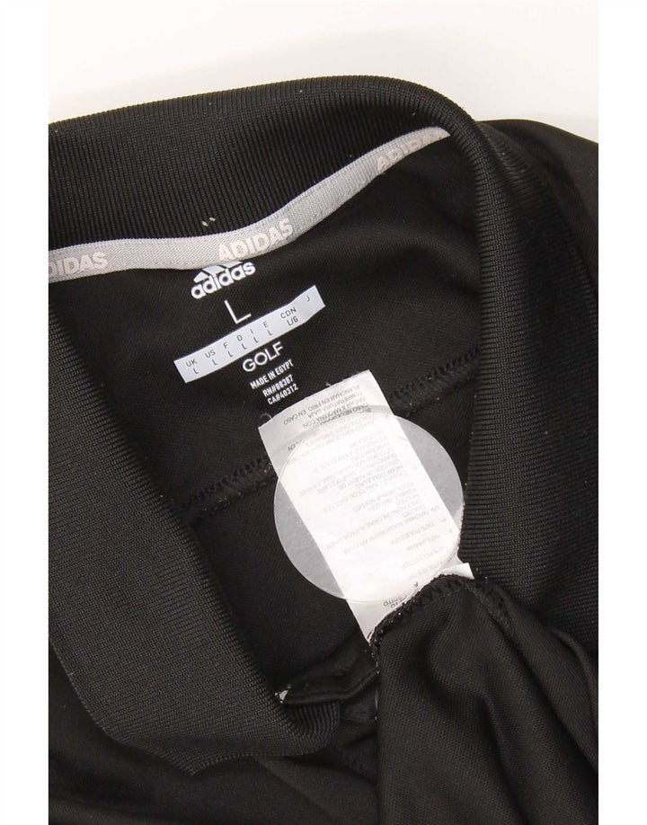 Adidas Herre Golf Polo Shirt Stor Sort Polyester