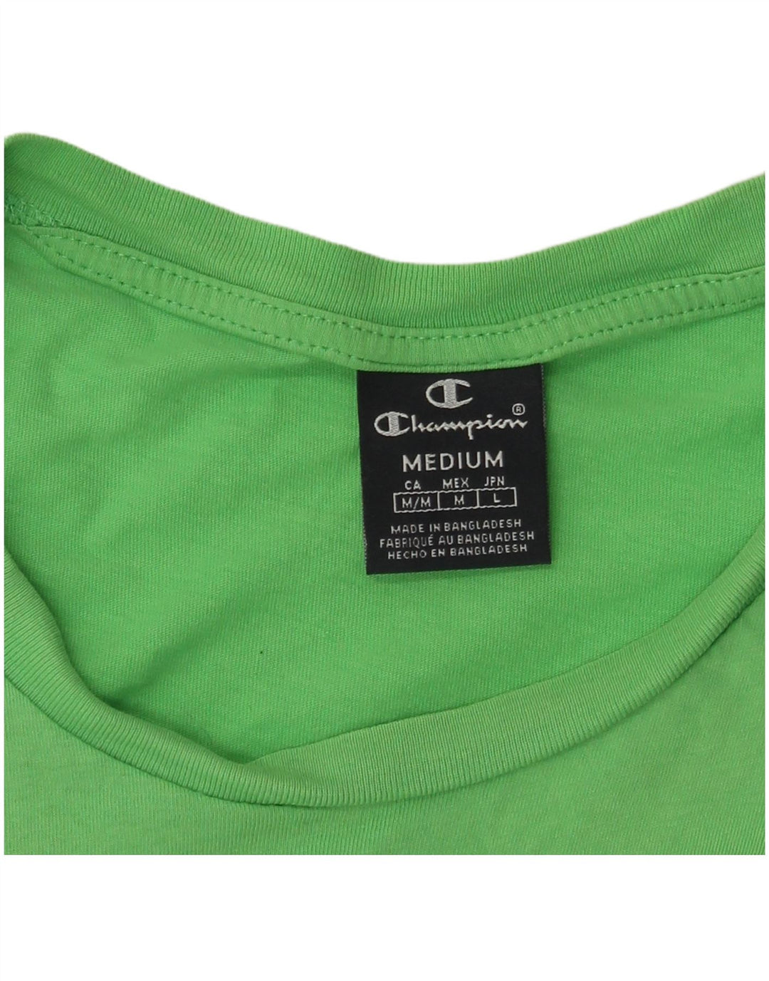 Champion Herre Grafisk T-Shirt Top Medium Grøn