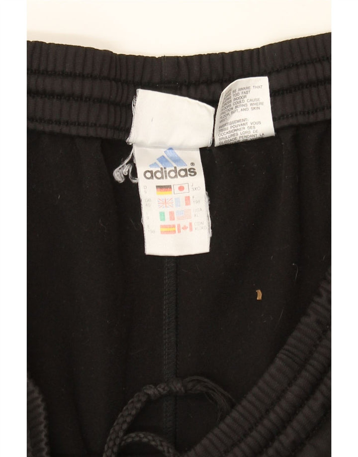 ADIDAS Mens Tracksuit Trousers UK 40 Medium  Black Polyester Vintage Adidas and Second-Hand Adidas from Messina Hembry 