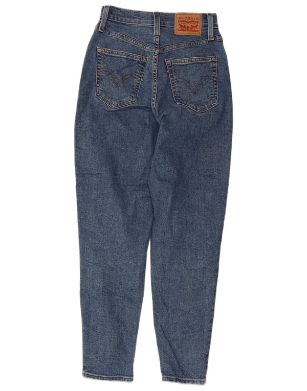 Levi's Dame Mom Jean Højtaljede tilspidsede jeans W24 L27 Blå Bomuld