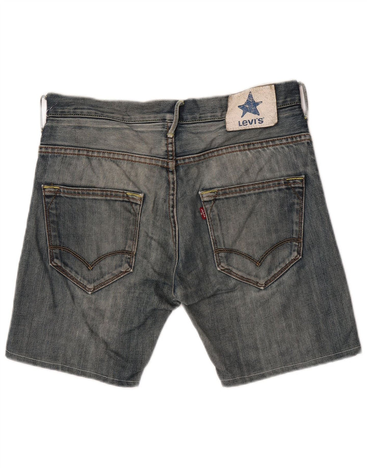 Levi's grafiske denimshorts til kvinder W30 mellemblå bomuld