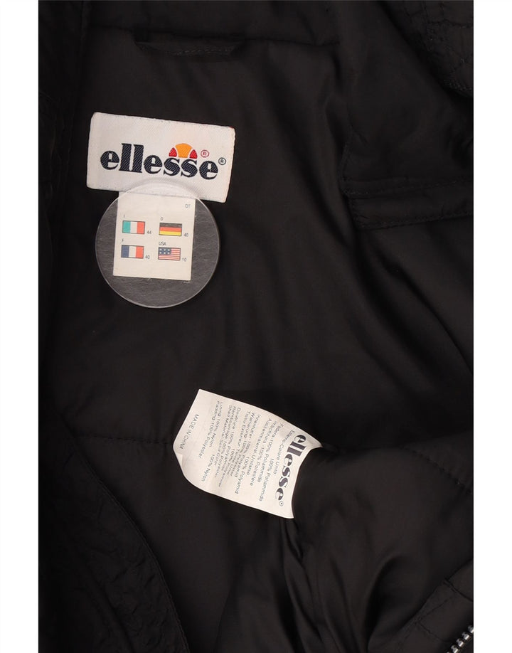 Ellesse Dame Oversized Polstret Jakke IT 44 Medium Sort Polyamid