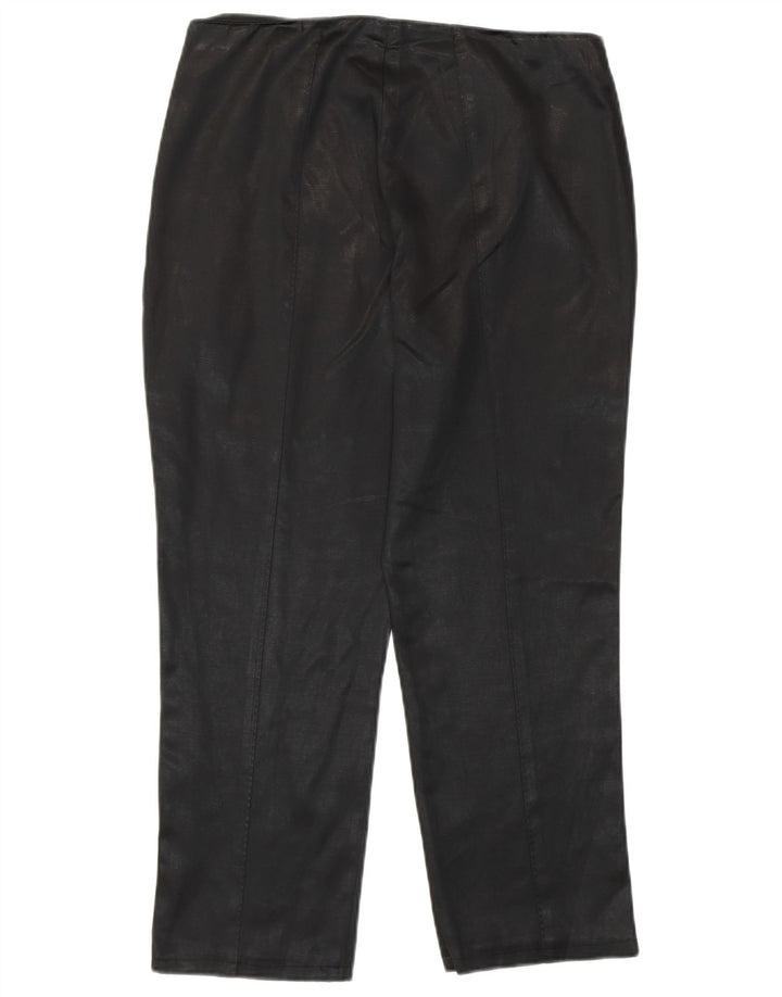 Max Mara Womens Cropped Trousers UK 12 Medium W30 L23 Black Bomuld