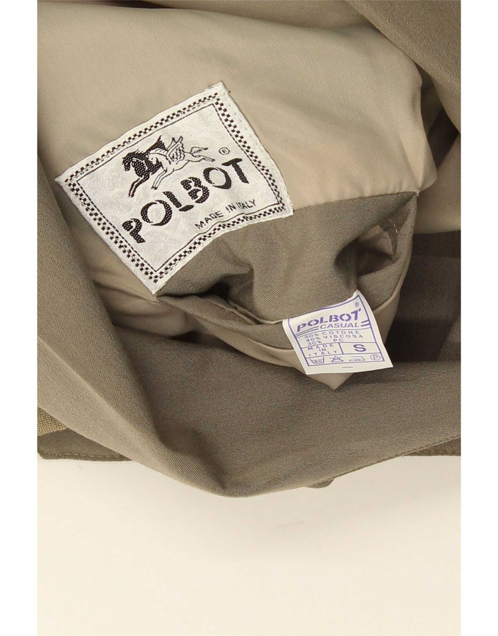 Polbot Herre Loose Fit Bomber Jacket UK 36 Small Khaki Cotton