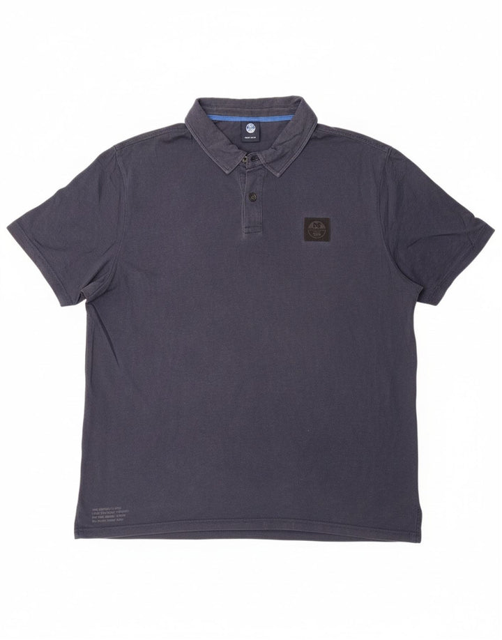 NORTH SAILS Mens Polo Shirt XL Navy Blue Lyocell