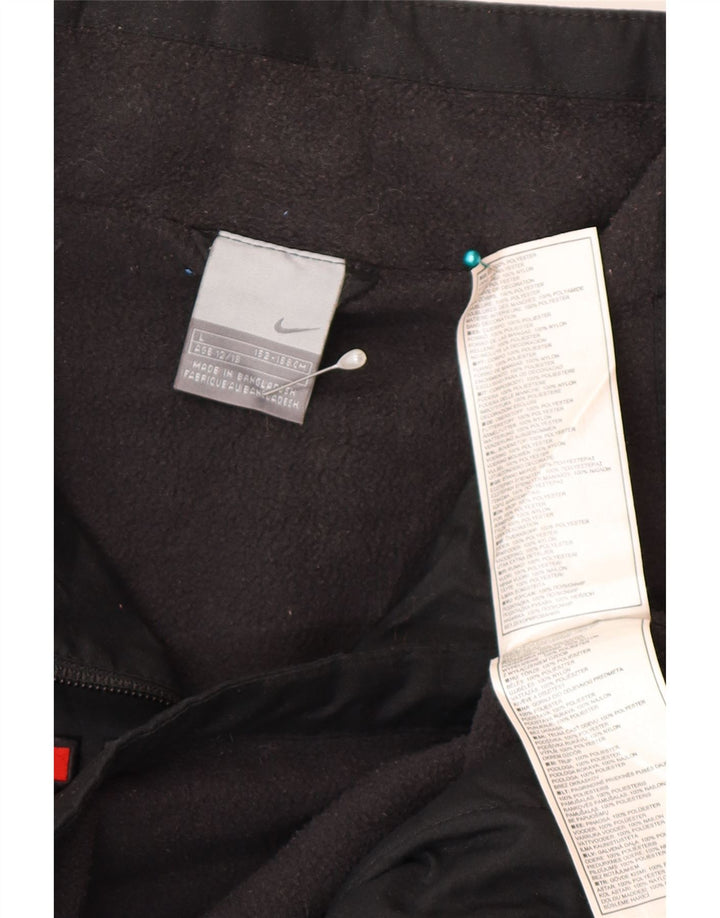 Nike Boys Graphic Anorak Jacket 12-13 Years Large Black Polyester