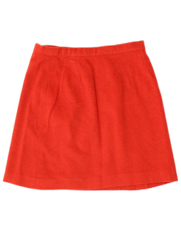 Vintage Kvinders Mini Wrap Nederdel W26 Small Maroon