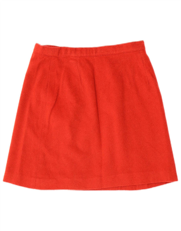 Vintage Kvinders Mini Wrap Nederdel W26 Small Maroon