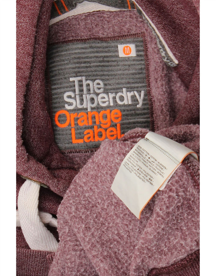SUPERDRY Hættetrøje til mænd Medium Bourgogne bomuld