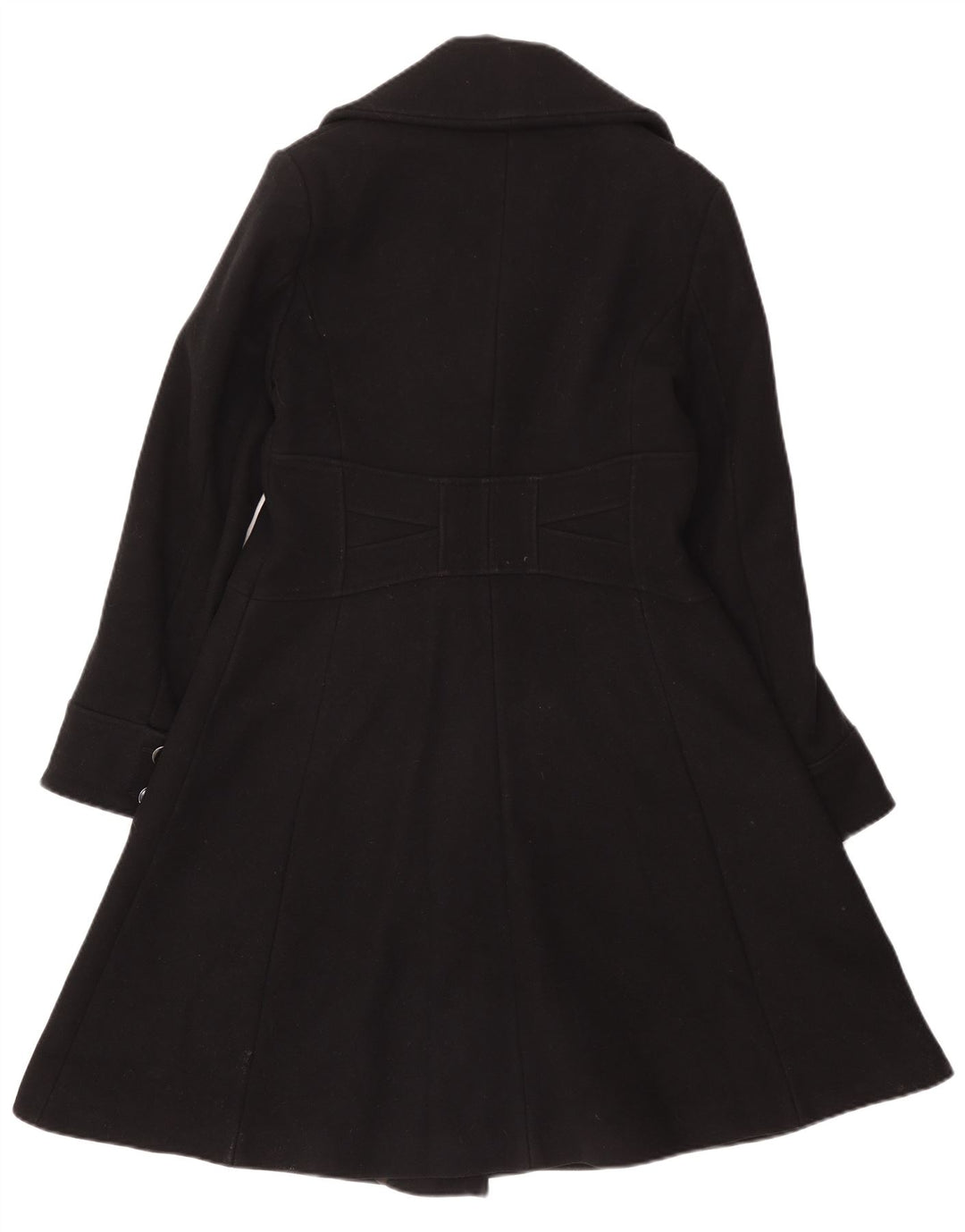 Reiss Dame Overfrakke UK 14 Stor Sort Uld