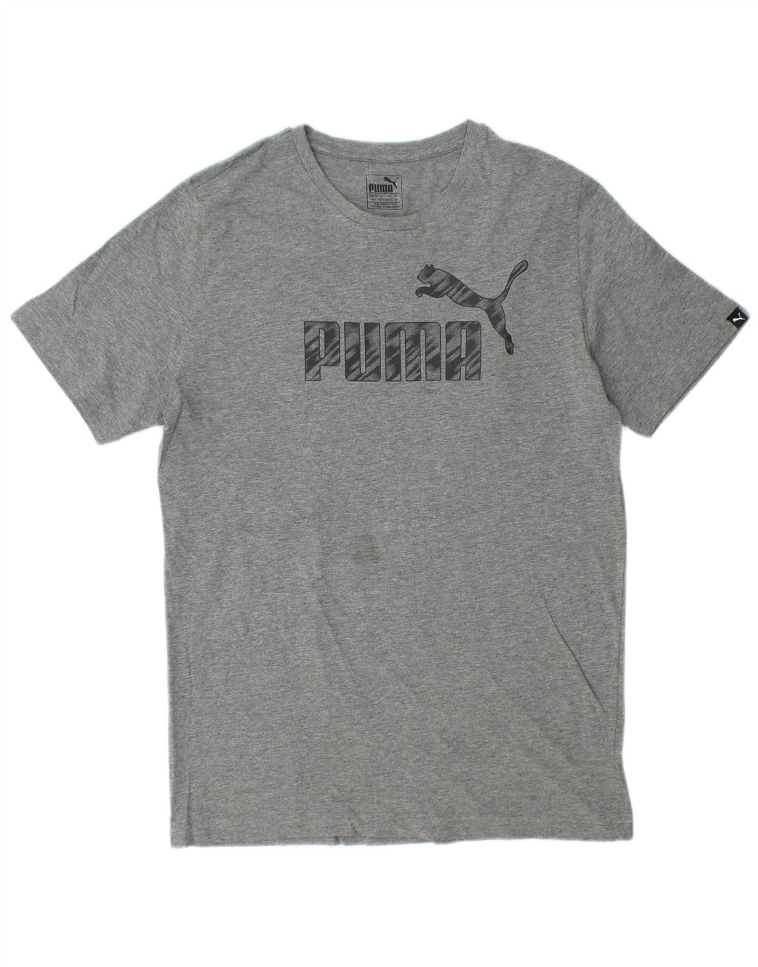 Puma Herre grafisk T-shirt Top Medium Grey Flecked