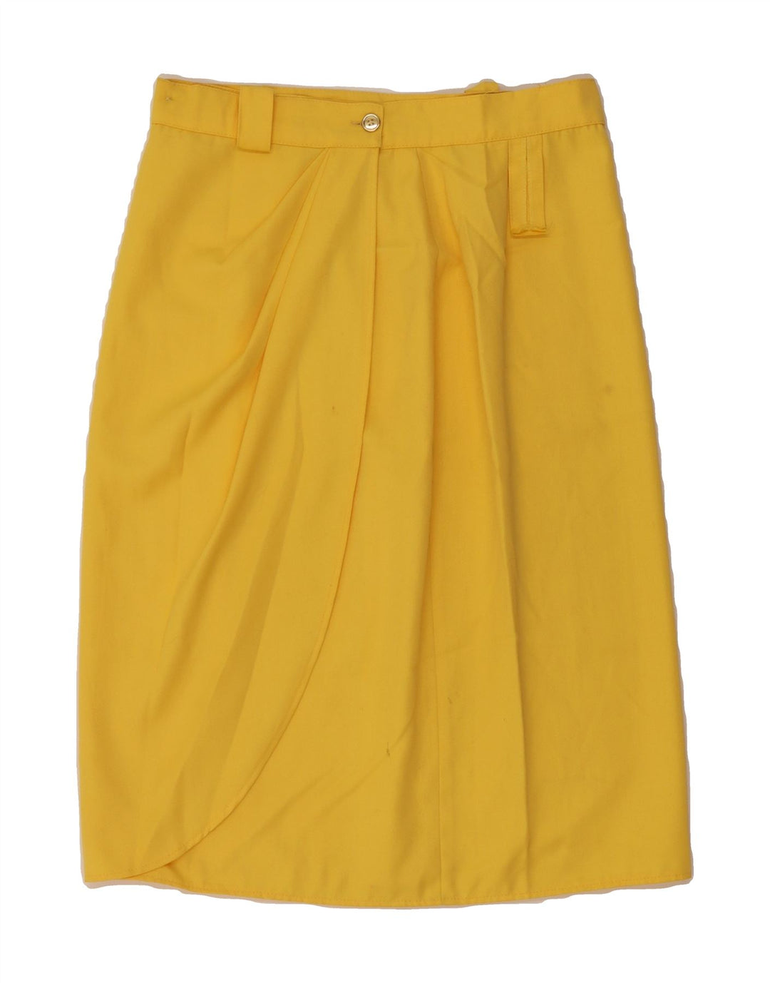 VINTAGE Womens High Waist Wrap Skirt IT 46 Large W28  Yellow Polyester Vintage Vintage and Second-Hand Vintage from Messina Hembry 