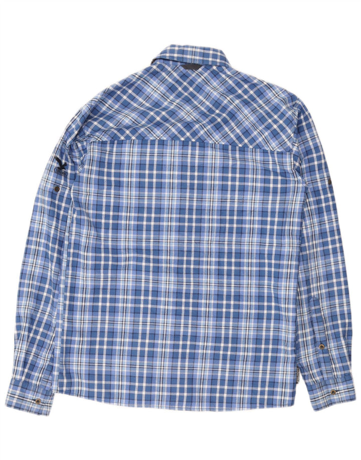 SALEWA Flanellskjorte til mænd Lille blå ternet polyester