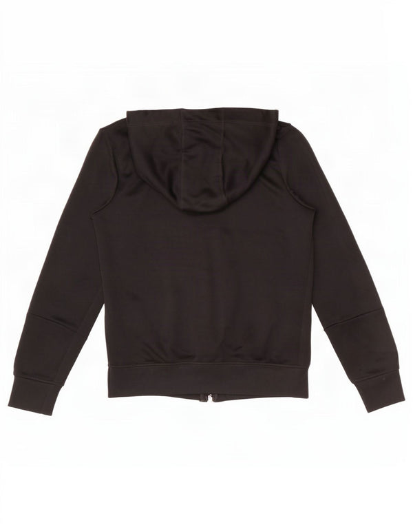 Adidas Dame Grafisk Hættetrøje Sweater UK 6 XS Sort Polyester