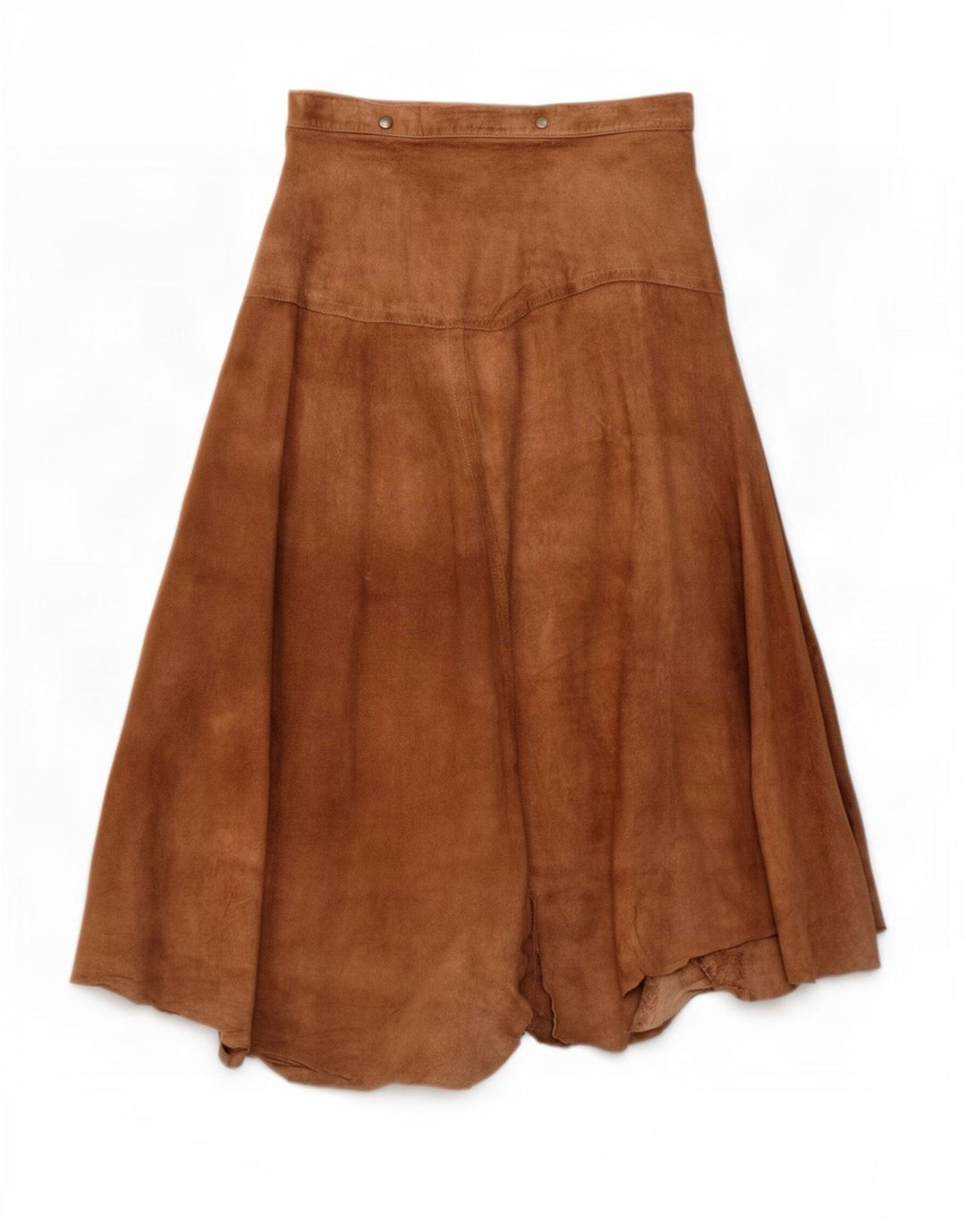 Vintage Dame Ruskind Wrap Asymmetrisk Nederdel IT 46 Large W30 Beige