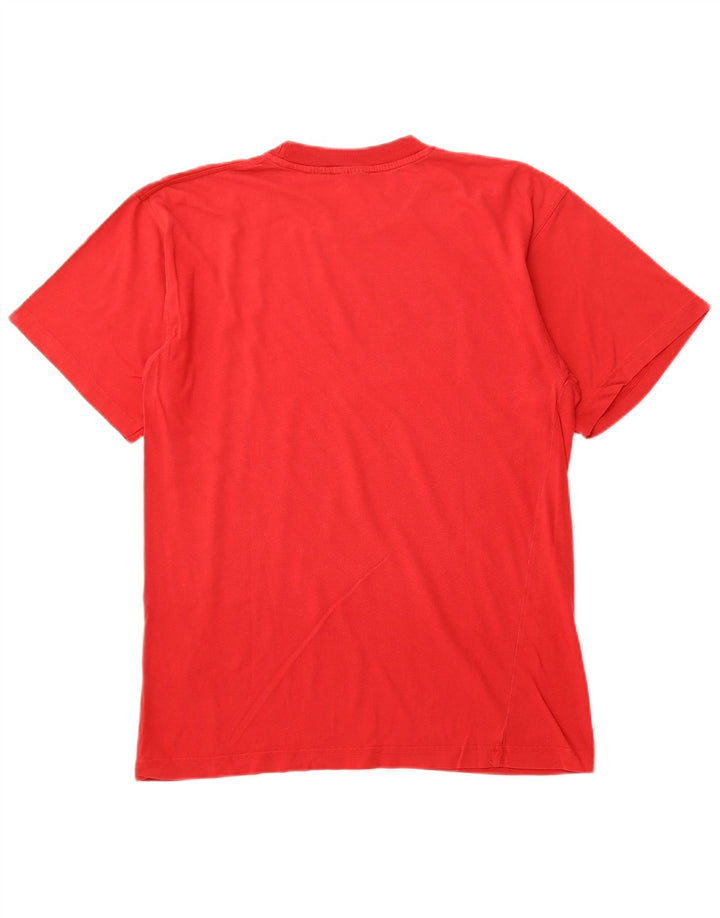 FILA Herre Grafisk T-Shirt Top Medium Rød Bomuld