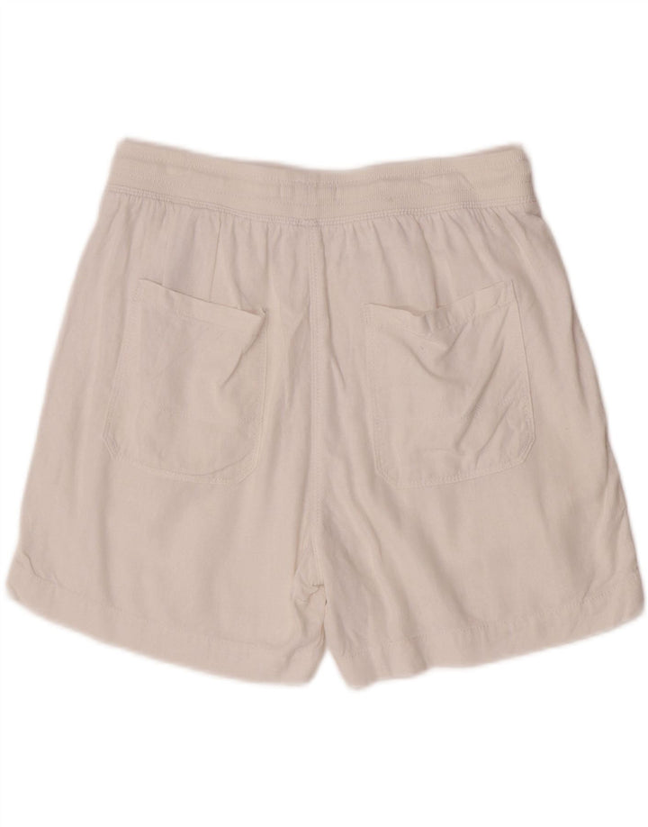 Marks & Spencer Chino Shorts til kvinder UK 12 Medium W30 White Linen