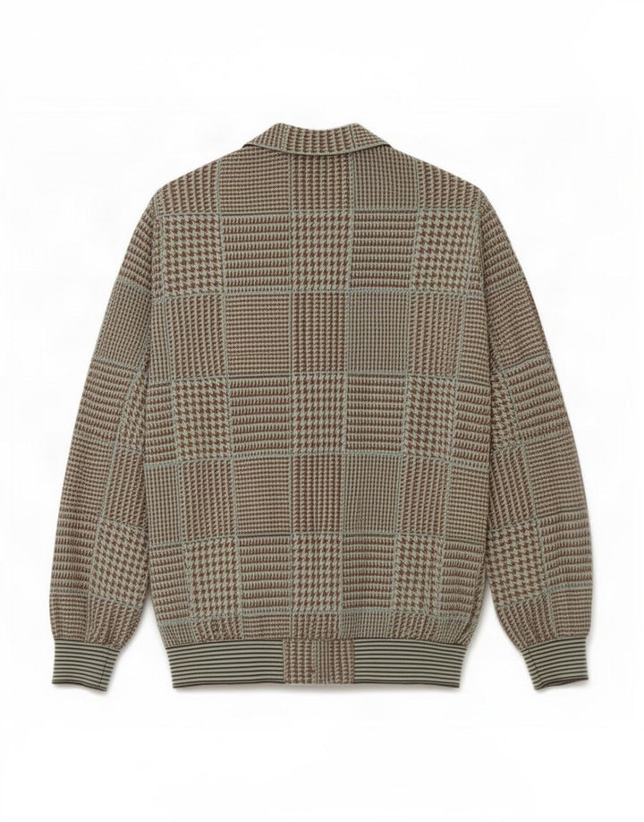 Liola Dame Cardigan Top UK 14 Medium Brown Houndstooth