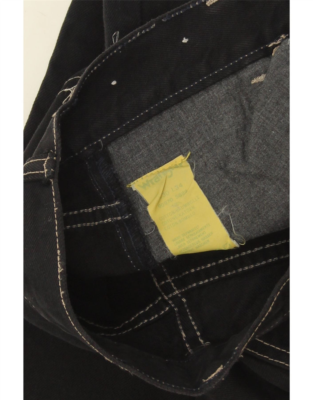 Wrangler Straight Jeans til mænd W34 L34 Sort bomuld
