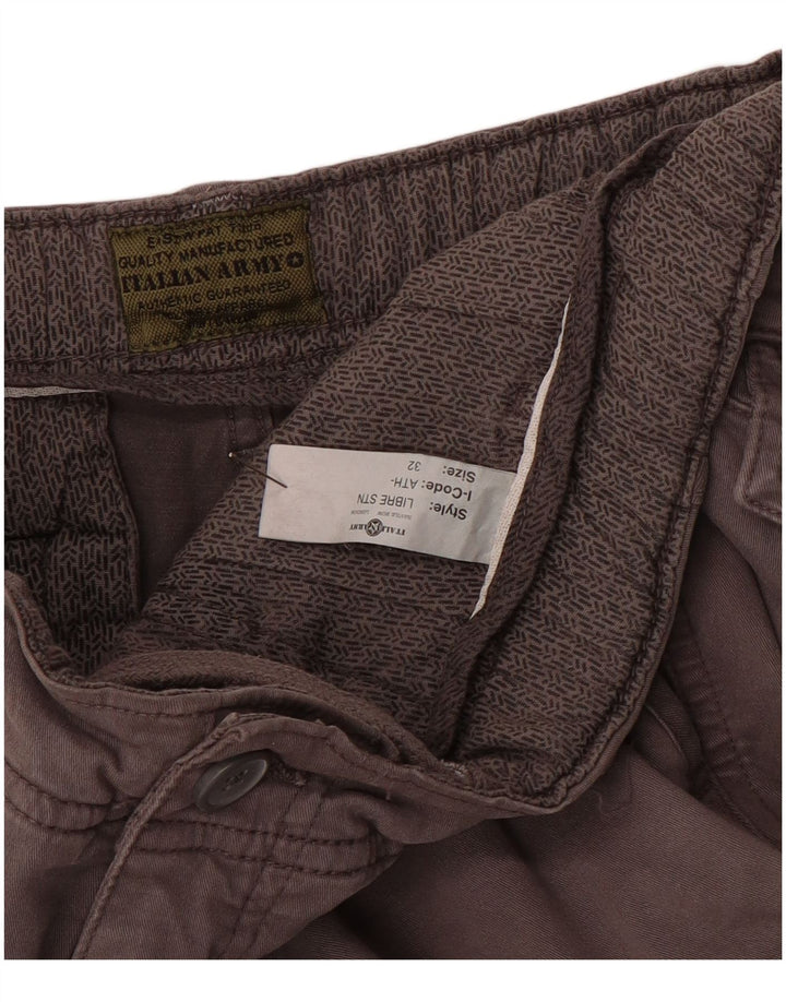 VINTAGE Herre Cargo Shorts W32 Medium Brown