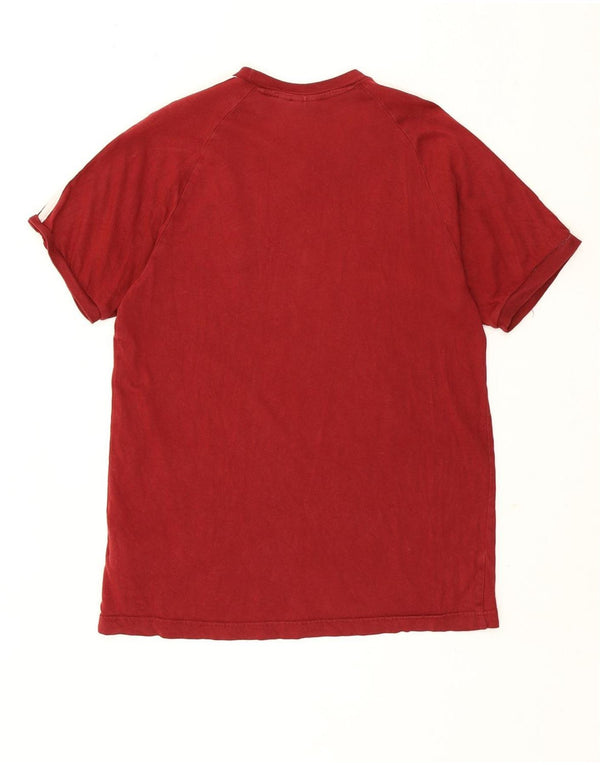 Adidas Herre T-Shirt Top Medium Rød Bomuld