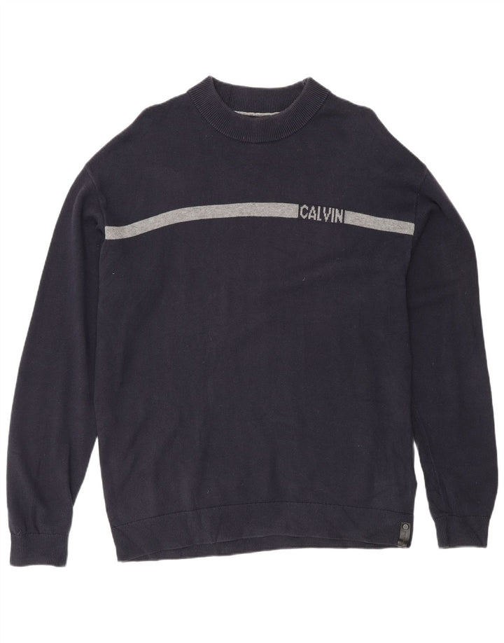 Calvin Klein Jeans Herre Crew Neck Jumper Sweater Small Navy Blue