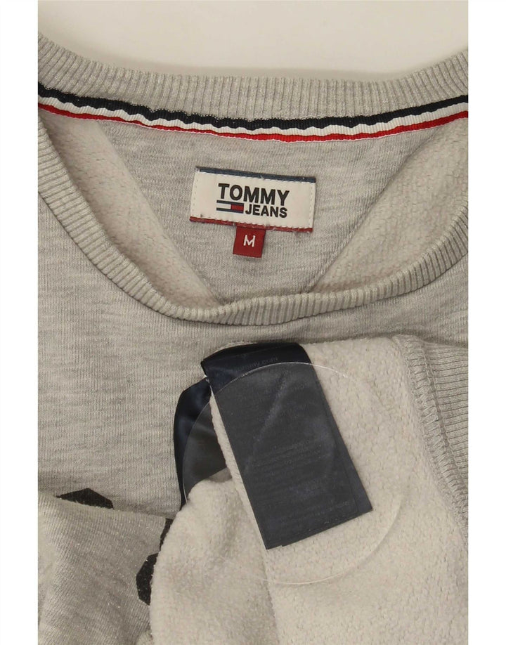 Tommy Hilfiger Herre Grafisk Sweatshirt Jumper Medium Grå Bomuld