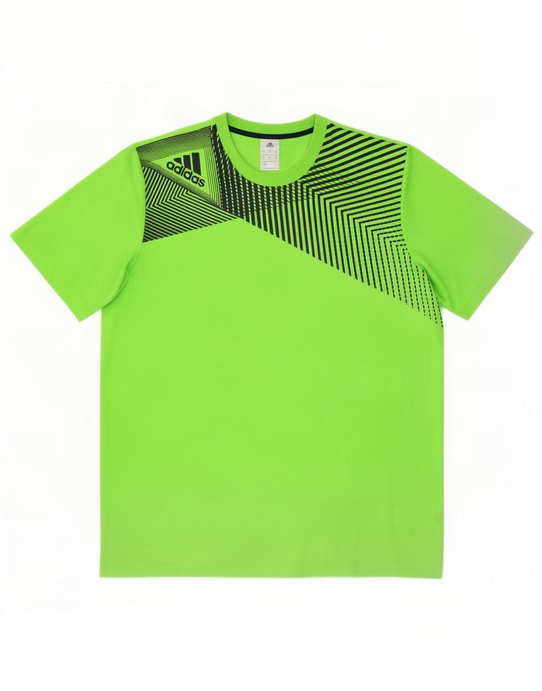Adidas Herre T-Shirt Top XL Grøn Geometrisk Polyester