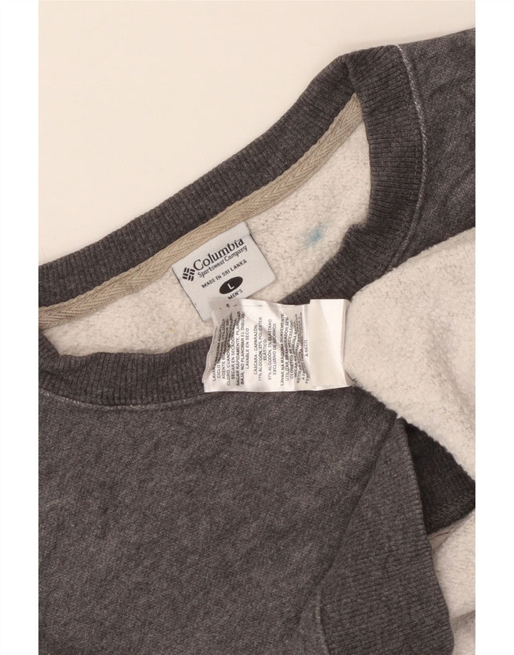 Columbia Sweatshirt til mænd, stor grå bomuld