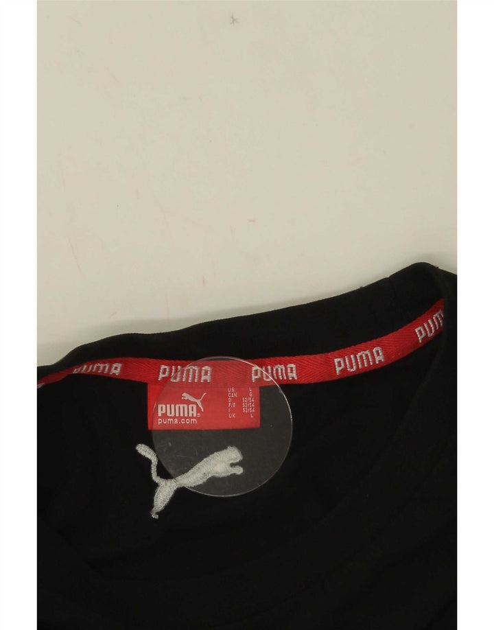 Puma Herre Grafisk T-Shirt Top Stor Sort