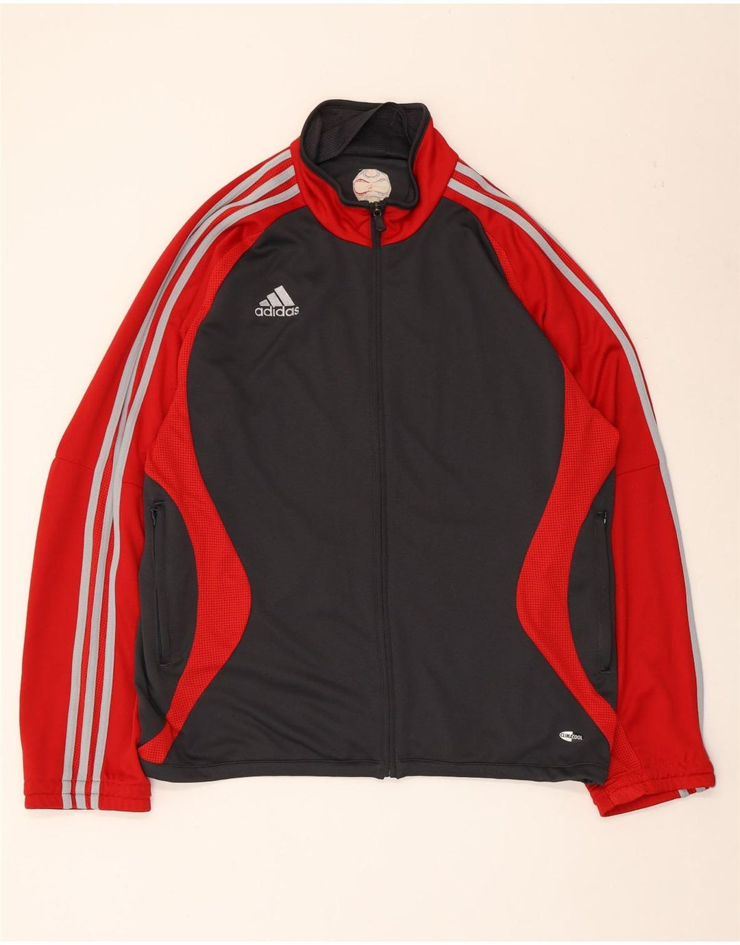 Adidas Herre Climacool Træningsdragt Topjakke UK 42/44 Stor Sort Colourblock