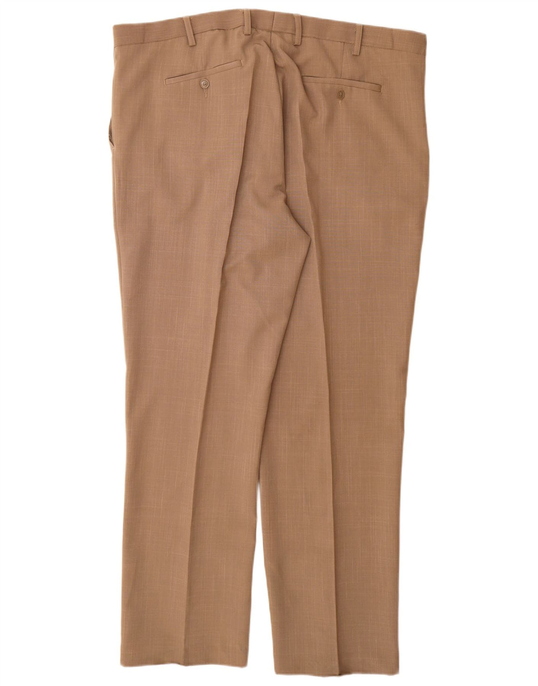 BOMULD TRADERS Straight Suit Bukser til mænd W42 L31 Beige Polyester