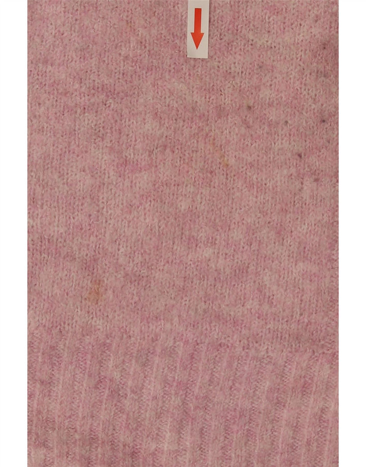 Marks & Spencer dame sweater med rund hals, lille pink akryl
