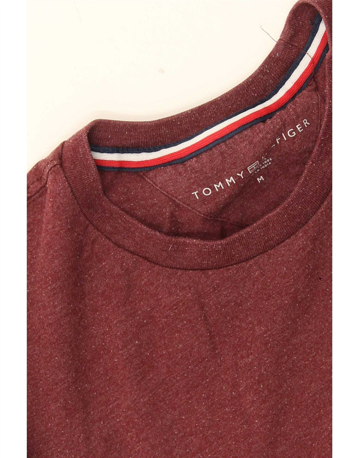 Tommy Hilfiger Herre T-Shirt Top Medium Maroon
